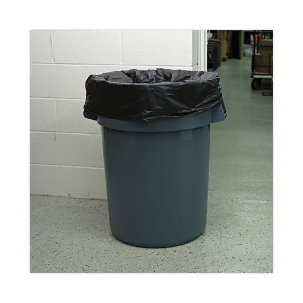 High-Density Can Liners, 56 gal, 19 mic, 43" x 47", Black, 25 Bags/Roll, 6 Rolls/Carton - Image 5