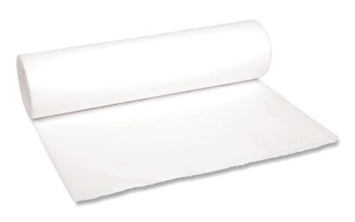 Low-Density Waste Can Liners, 56 gal, 0.6 mil, 43″ x 47″, White, 25 Bags/Roll, 4 Rolls/Carton