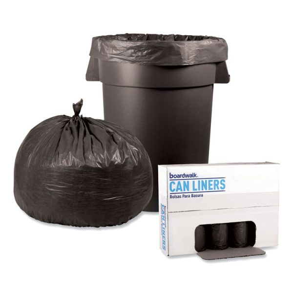 Low-Density Waste Can Liners, 56 gal, 1.1 mil, 43" x 47", Gray, 20 Bags/Roll, 5 Rolls/Carton - Image 4