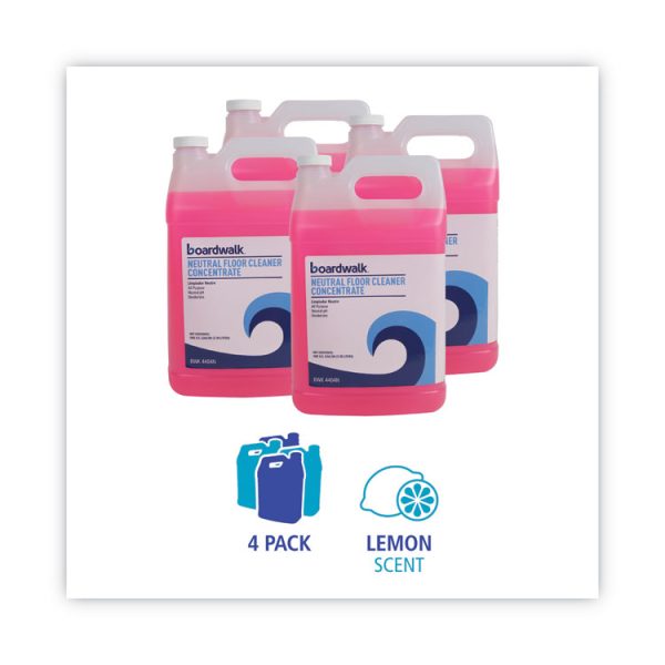 Neutral Floor Cleaner Concentrate, Lemon Scent, 1 Gal Bottle, 4/carton - Image 5