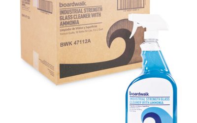 Industrial Strength Glass Cleaner With Ammonia, 32 Oz Trigger Spray Bottle, 12/carton