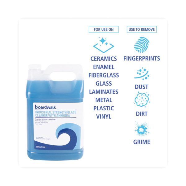 Industrial Strength Glass Cleaner With Ammonia, 1 Gal Bottle, 4/carton - Image 5