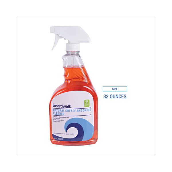 Boardwalk Green Natural Grease And Grime Cleaner, 32 Oz Spray Bottle, 12/carton - Image 2