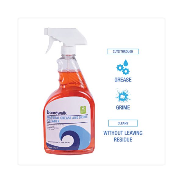Boardwalk Green Natural Grease And Grime Cleaner, 32 Oz Spray Bottle, 12/carton - Image 4