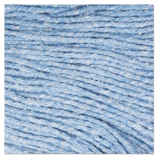 Super Loop Wet Mop Head, Cotton/synthetic Fiber, 5" Headband, Medium Size, Blue, 12/carton - Image 10