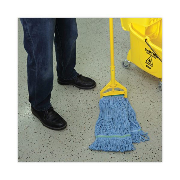 Super Loop Wet Mop Head, Cotton/synthetic Fiber, 1" Headband, Medium Size, Blue, 12/carton - Image 5