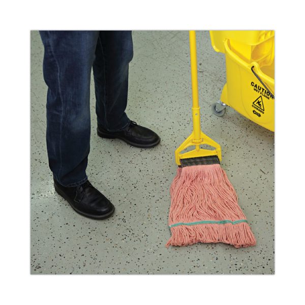 Super Loop Wet Mop Head, Cotton/synthetic Fiber, 5" Headband, Medium Size, Orange, 12/carton - Image 5