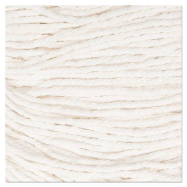 Super Loop Wet Mop Head, Cotton/Synthetic Fiber, 5" Headband, Medium Size, White, 12/Carton - Image 2