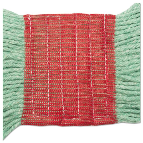Super Loop Wet Mop Head, Cotton/synthetic Fiber, 5" Headband, Large Size, Green, 12/carton - Image 10