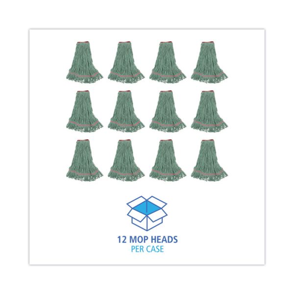 Mop Head, Premium Standard Head, Cotton/rayon Fiber, Large, Green - Image 8