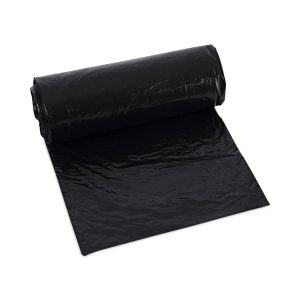 Low-Density Waste Can Liners, 16 Gal, 1 Mil, 24 X 32, Black, 10 Bags/roll, 15 Rolls/carton