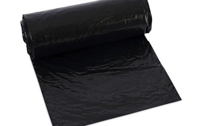 Low-Density Waste Can Liners, 16 Gal, 1 Mil, 24 X 32, Black, 10 Bags/roll, 15 Rolls/carton