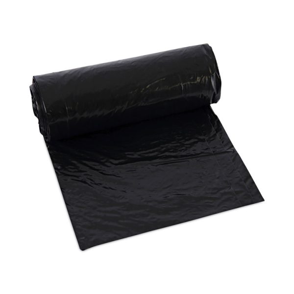 Low-Density Waste Can Liners, 16 Gal, 1 Mil, 24 X 32, Black, 10 Bags/roll, 15 Rolls/carton