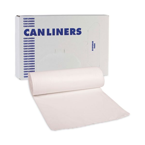 Linear Low Density Can Liners, 55 gal, 0.5 mil, 38" x 58", White, 10 Bags/Roll, 10 Rolls/Carton - Image 7