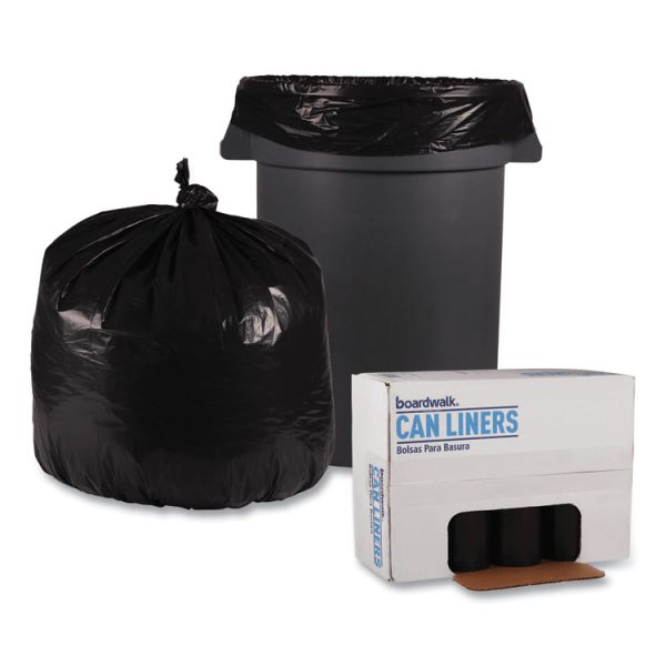 Recycled Low-Density Polyethylene Can Liners, 33 gal, 1.2 mil, 33" x 39", Black, 10 Bags/Roll, 10 Rolls/Carton - Image 4