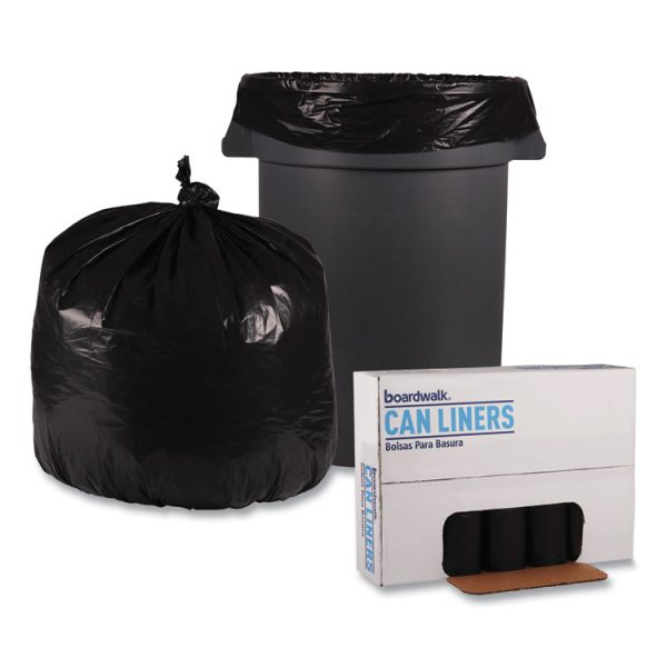 Recycled Low-Density Polyethylene Can Liners, 33 gal, 1.6 mil, 33" x 39", Black, 10 Bags/Roll, 10 Rolls/Carton - Image 4
