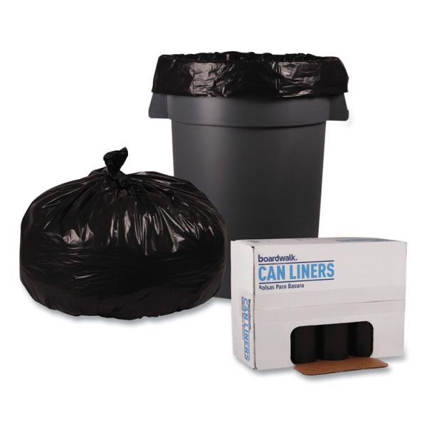 Recycled Low-Density Polyethylene Can Liners, 60 gal, 1.6 mil, 38" x 58", Black, 10 Bags/Roll, 10 Rolls/Carton - Image 4