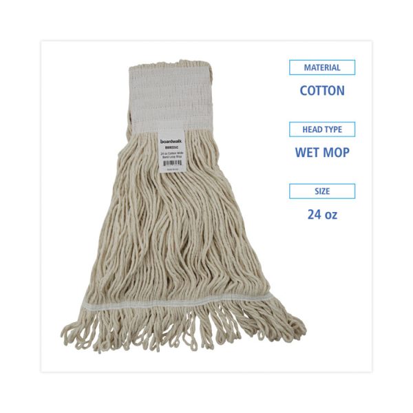 Mop Head, Pro Loop Web/tailband, Premium Saddleback Head, Ctn, 24-Oz., Wh, 12/ct - Image 2