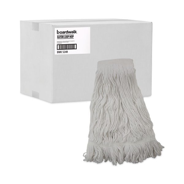 Mop Head, Pro Loop Web/tailband, Premium Saddleback Head, Ryn, 24-Oz., Wh, 12/ct - Image 9