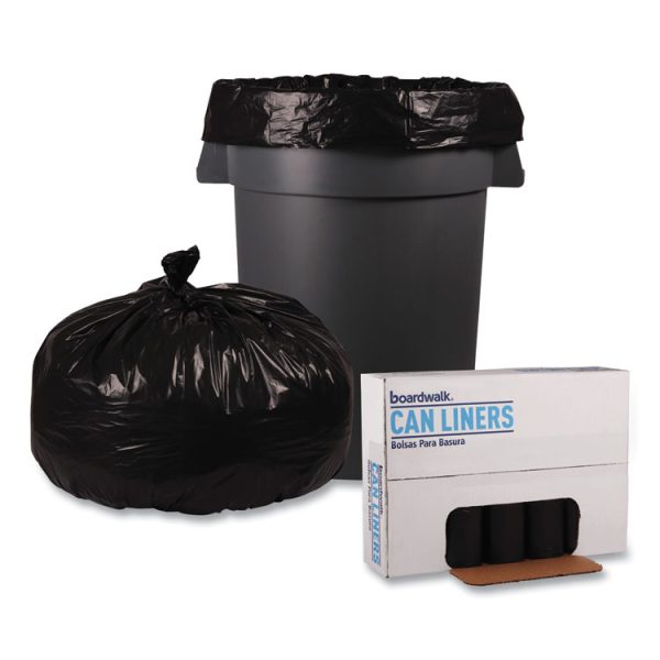 Recycled Low-Density Polyethylene Can Liners, 60 gal, 1.8 mil, 38" x 58", Black, 10 Bags/Roll, 10 Rolls/Carton - Image 4