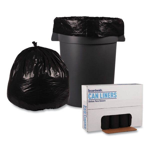 Recycled Low-Density Polyethylene Can Liners, 45 gal, 0.8 mil, 40" x 48", Black, 10 Bags/Roll, 10 Rolls/Carton - Image 4