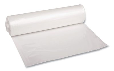 Recycled Low-Density Polyethylene Can Liners, 33 gal, 1.4 mil, 33″ x 39″, Clear, 10 Bags/Roll, 10 Rolls/Carton
