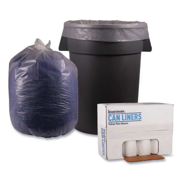 Recycled Low-Density Polyethylene Can Liners, 60 gal, 1.75 mil, 38" x 58", Clear, 10 Bags/Roll, 10 Rolls/Carton - Image 4