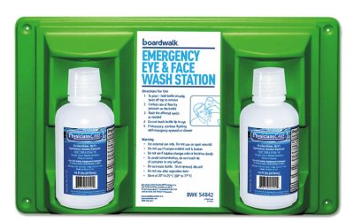 Emergency Eyewash Station, 16 Oz Bottle, 2 Bottles/station