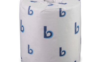 2-Ply Toilet Tissue, Septic Safe, White, 156.25 ft Roll Length, 500 Sheets/Roll, 96 Rolls/Carton