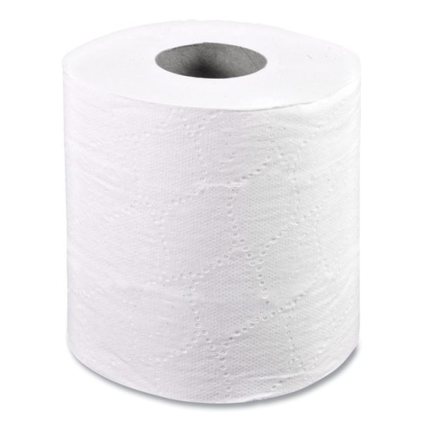 2-Ply Toilet Tissue, Septic Safe, White, 4.5 x 4.5, 500 Sheets/Roll, 96 Rolls/Carton - Image 2