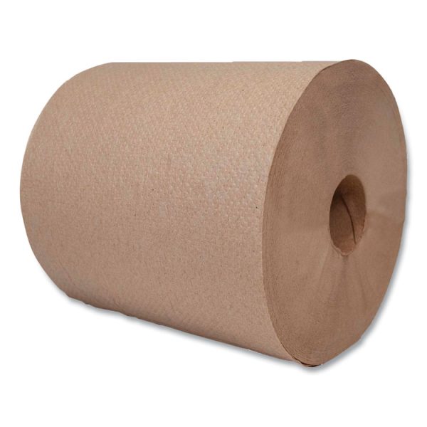 Hard Wound Towel, 1 Ply, 8" x 700 ft, Kraft, 6/Carton - Image 2