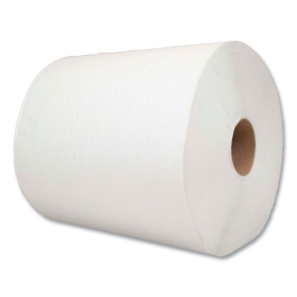 Hard Wound Towel, 1 Ply, 8" x 700 ft, White, 6/Carton - Image 3