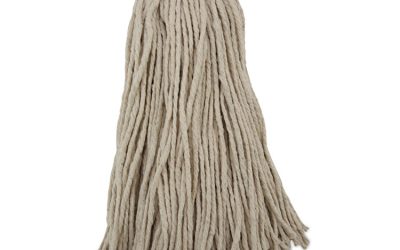 Cut-End Lie-Flat Wet Mop Head, Cotton, 16oz, White, 12/carton