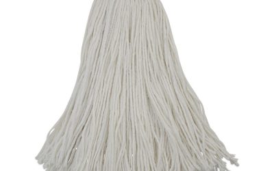 Cut-End Lie-Flat Wet Mop Head, Rayon, 16oz, White, 12/carton