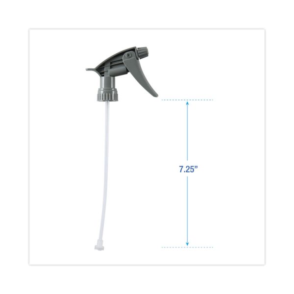 Chemical-Resistant Trigger Sprayer 320cr, 7.25" Tube, Fits16 Oz Bottles, Gray, 24/carton - Image 2