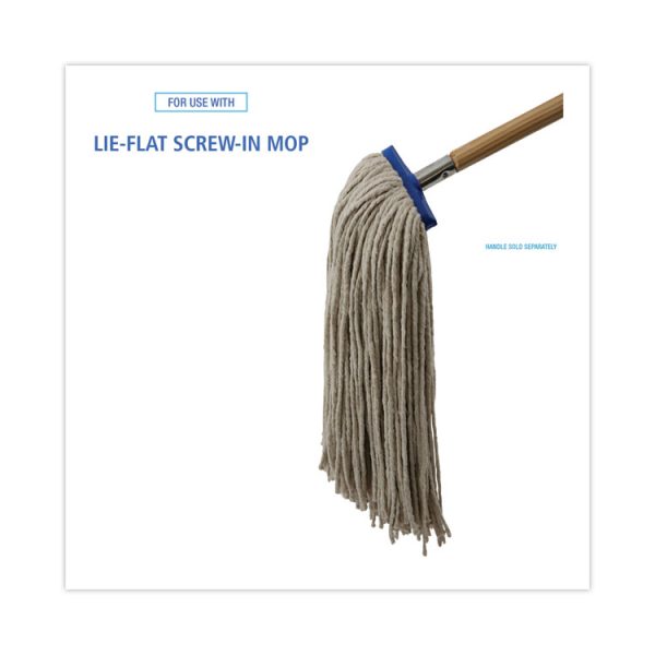 Cut-End Lie-Flat Wet Mop Head, Cotton, 24oz, White, 12/carton - Image 3