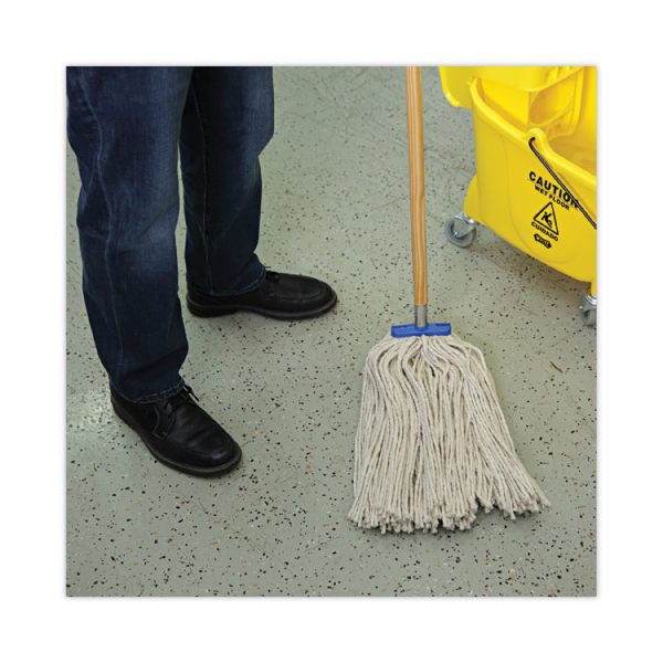 Cut-End Lie-Flat Wet Mop Head, Cotton, 24oz, White, 12/carton - Image 5