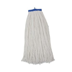Cut-End Lie-Flat Wet Mop Head, Rayon, 24oz, White, 12/carton