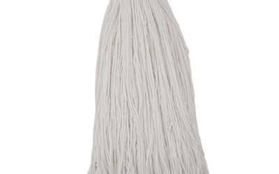 Cut-End Lie-Flat Wet Mop Head, Rayon, 24oz, White, 12/carton