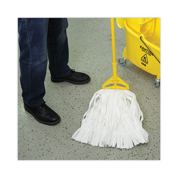 Mop Head, Looped, Enviro Clean With Tailband, Medium, White, 12/carton - Image 5