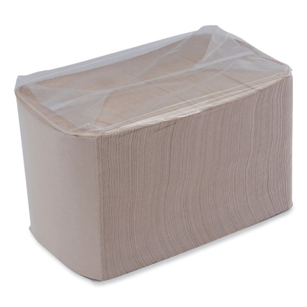 Beverage Napkins, 1-Ply, 9.5" X 9.5", Kraft, 500/pack, 8 Packs/carton - Image 8