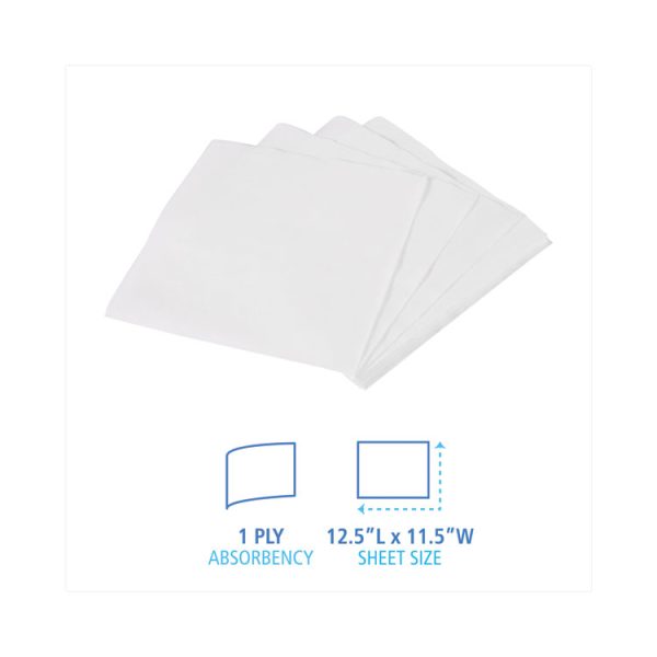 Office Packs Lunch Napkins, 1-Ply, 12 x 12, White, 2,400/Carton - Image 2