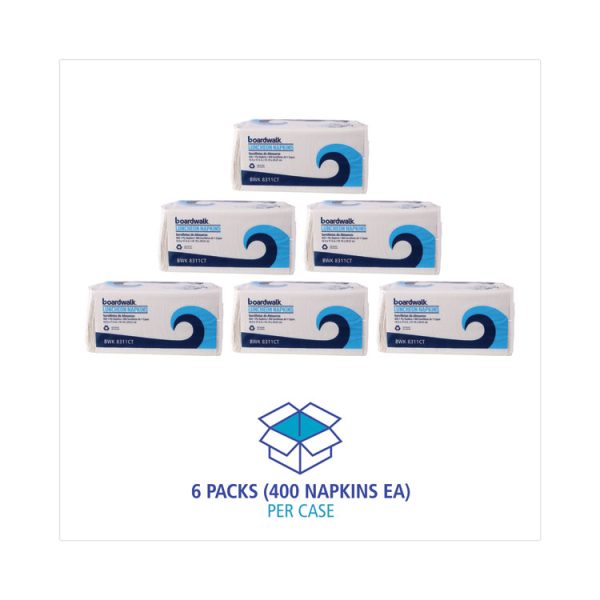 Office Packs Lunch Napkins, 1-Ply, 12 x 12, White, 2,400/Carton - Image 3