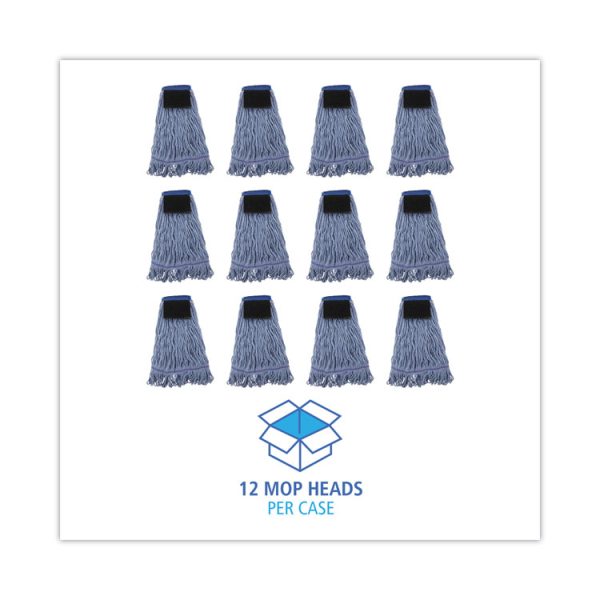 Mop Head, Loop-End, Cotton With Scrub Pad, Medium, 12/carton - Image 8
