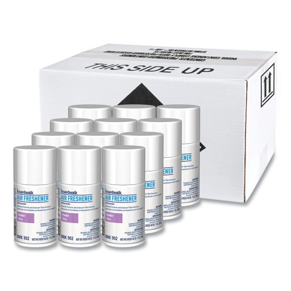 Metered Air Freshener Refill, Powder Mist, 7 oz Aerosol Spray, 12/Carton