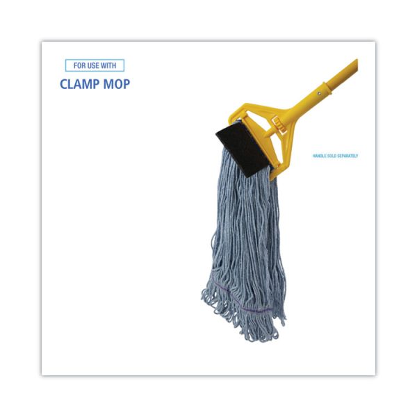 Mop Head, Loop-End, Cotton With Scrub Pad, Large, 12/carton - Image 3