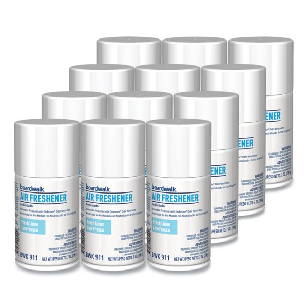 Metered Air Freshener Refill, Fresh Linen Scent Refill, 7 oz Aerosol Can, 12/Carton - Image 2