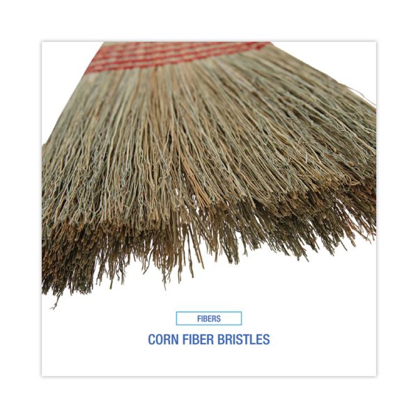 Parlor Broom, Corn Fiber Bristles, 55" Overall Length, Natural, 12/carton - Image 4