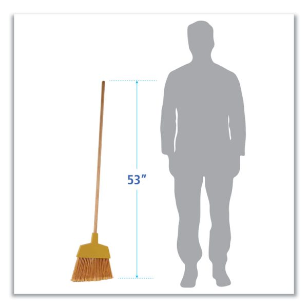 Angler Broom, 53" Handle, Yellow, 12/carton - Image 3