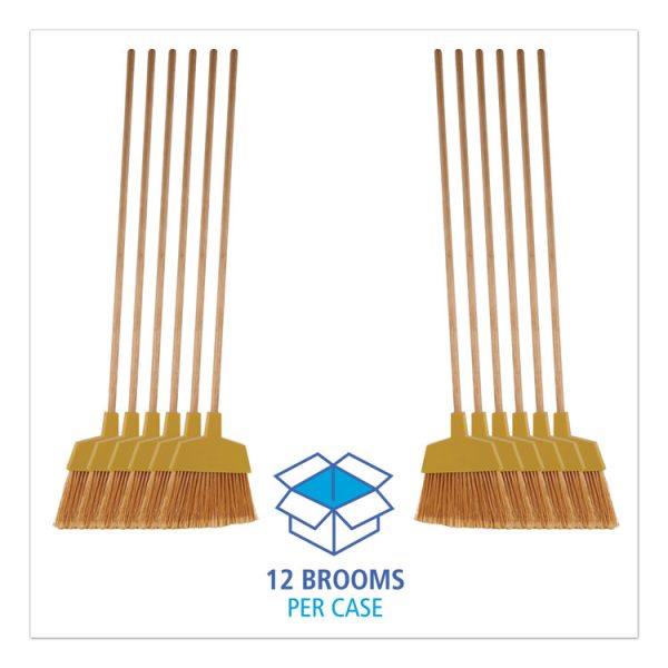 Angler Broom, 53" Handle, Yellow, 12/carton - Image 2